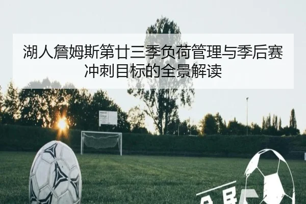 湖人詹姆斯第廿三季负荷管理与季后赛冲刺目标的全景解读（kaiyun）